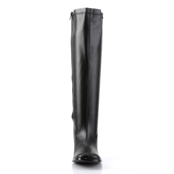 Wide Calf Heel Knee High Boots - Picture 2 of 5